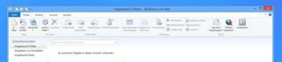 Windows Live Mail-Menüleiste